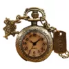 Montre de poche gousset lapin bronze – Accessoire vintage élégant pour look rétro chic