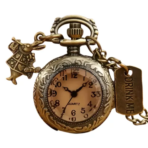 Montre de poche gousset lapin bronze – Accessoire vintage élégant pour look rétro chic