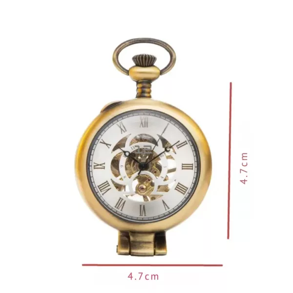Montre de poche gousset loupe mécanique – Élégance vintage et lecture facile pour passionnés d’horlogerie – Image 3