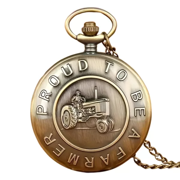 Montre de poche gousset tracteur vintage – Cadeau rétro idéal pour passionnés de machines agricoles