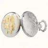 Montre de poche gousset voilier vintage – Élégance rétro marine pour style raffiné et cadeau original