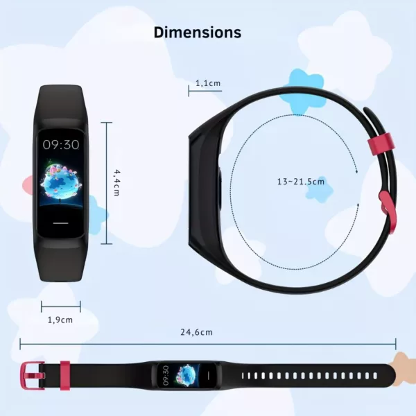 Montre fitness enfant étanche AMOLED – Suivi d’activité ludique, écran HD, motivation au sport dès le jeune âge – Image 3