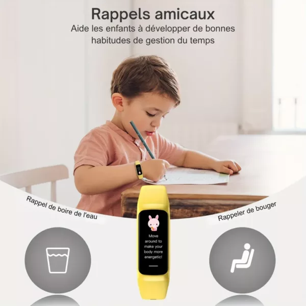 Montre fitness enfant étanche AMOLED – Suivi d’activité ludique, écran HD, motivation au sport dès le jeune âge – Image 4