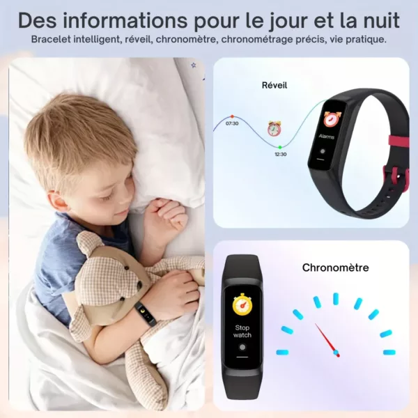 Montre fitness enfant étanche AMOLED – Suivi d’activité ludique, écran HD, motivation au sport dès le jeune âge – Image 6