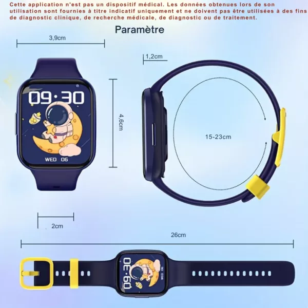 Montre intelligente enfant suivi activité – GPS, appels, sécurité et motivation sport au quotidien – Image 4