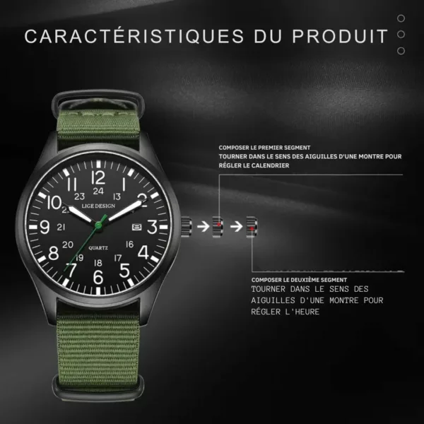 Montre militaire américaine vintage quartz – Style rétro robuste, précision quartz pour un look aventurier assuré – Image 10