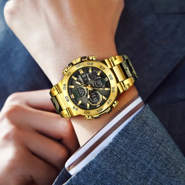 Montre militaire camouflage chrono renforcée – Ultra résistante, design tactique, idéale aventure et outdoor – Image 2