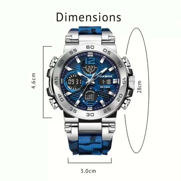 Montre militaire camouflage chrono renforcée – Ultra résistante, design tactique, idéale aventure et outdoor – Image 3