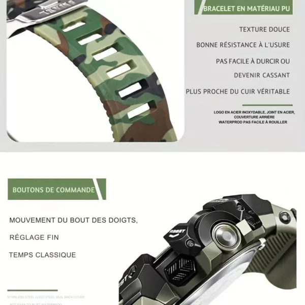 Montre militaire camouflage sport extrême – Image 5