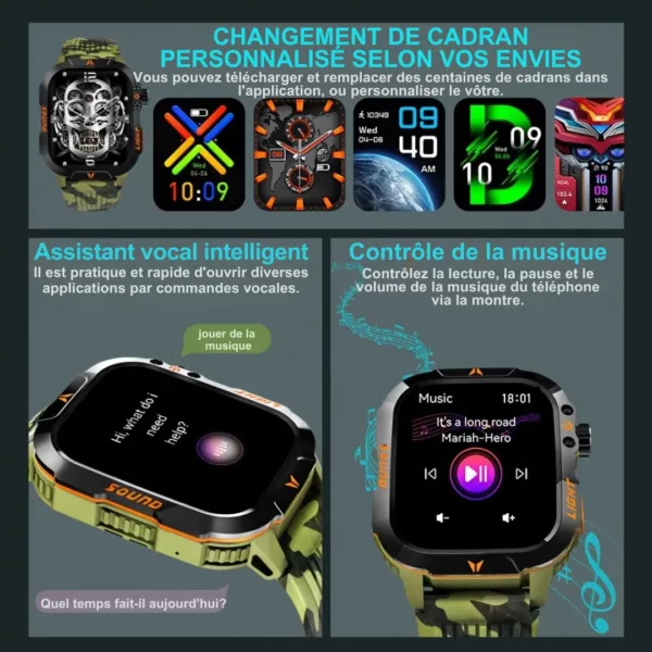 Montre militaire connectée camouflage tactique – Image 5