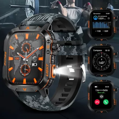 Montre militaire connectée camouflage tactique