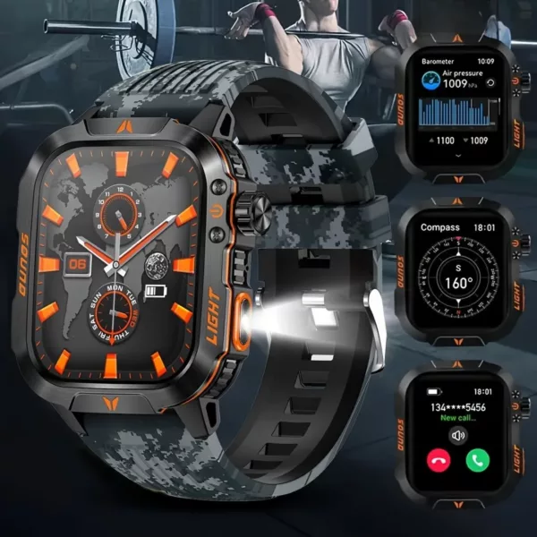 Montre militaire connectée camouflage tactique