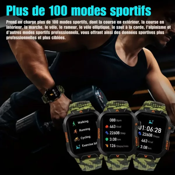 Montre militaire connectée camouflage tactique – Image 6