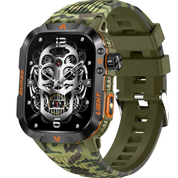 Montre militaire connectée écran HD – Ultra résistante, GPS, suivi santé et appels – Idéale sport et aventure – Image 12
