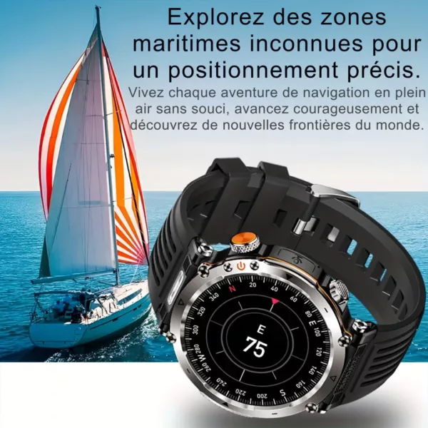 Montre militaire connectée lampe intégrée – Image 2