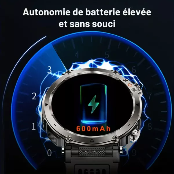 Montre militaire connectée lampe intégrée – Image 6