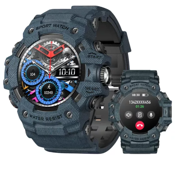 Montre militaire connectée sport LED – Résistante, étanche, cardio intégré, idéale entraînement intensif – Image 12