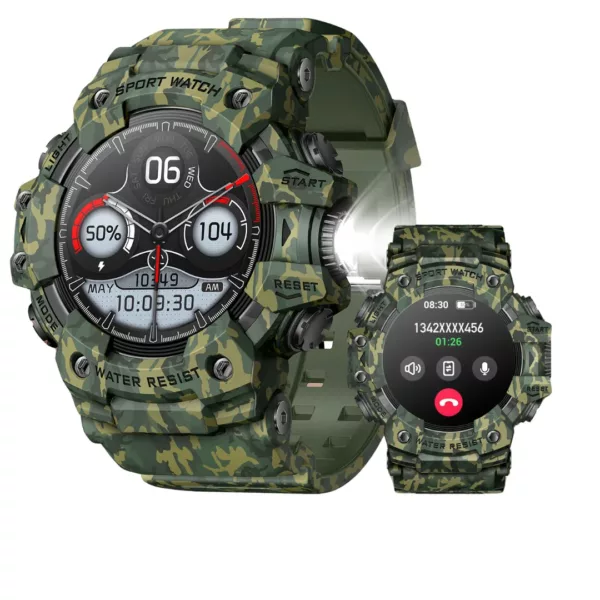 Montre militaire connectée sport LED – Résistante, étanche, cardio intégré, idéale entraînement intensif – Image 13