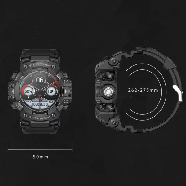 Montre militaire connectée sport LED – Résistante, étanche, cardio intégré, idéale entraînement intensif – Image 3