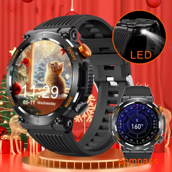 Montre militaire connectée sport durable – Ultra-résistante, GPS intégré, idéale entraînement intensif et outdoor