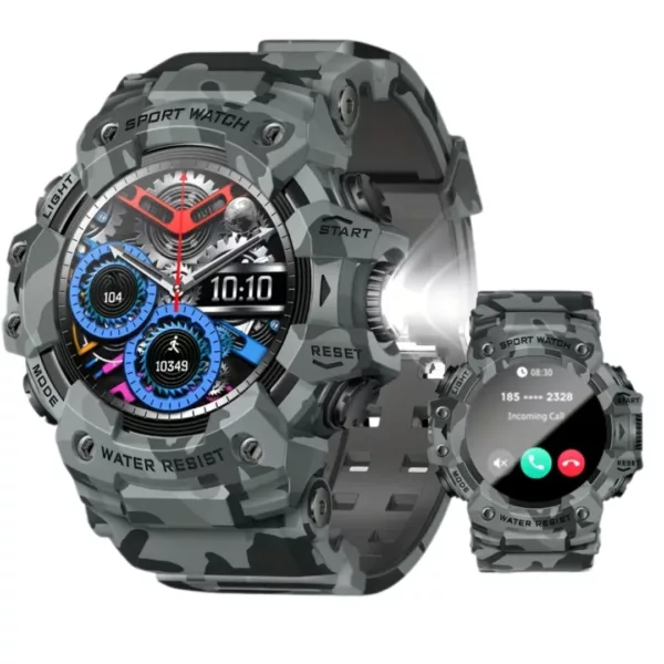 Montre militaire connectée sport multifonction – Ultra résistante, cardio, GPS, idéale entraînements intensifs – Image 11