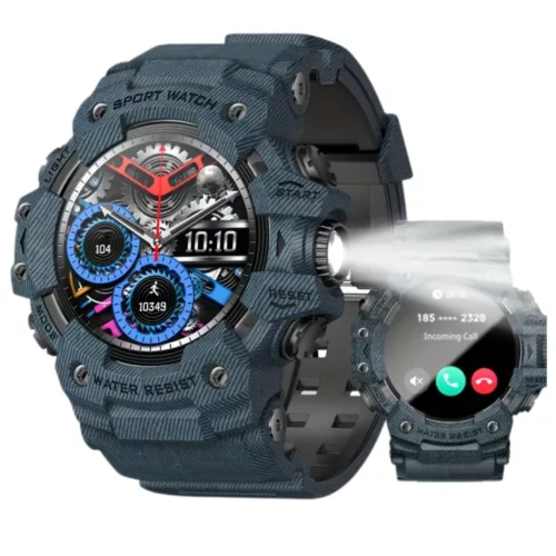 Montre militaire connectée sport multifonction – Ultra résistante, cardio, GPS, idéale entraînements intensifs