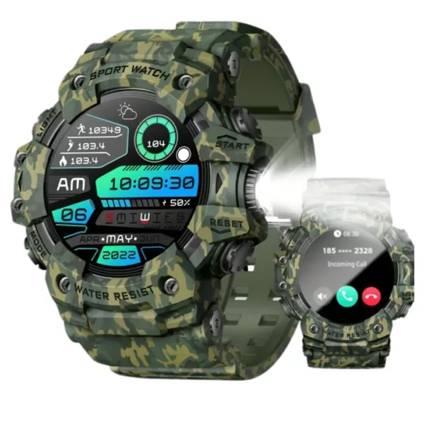 Montre militaire connectée sport multifonction – Ultra résistante, cardio, GPS, idéale entraînements intensifs – Image 14