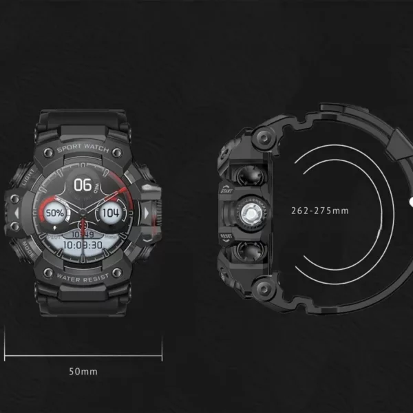 Montre militaire connectée sport multifonction – Ultra résistante, cardio, GPS, idéale entraînements intensifs – Image 4