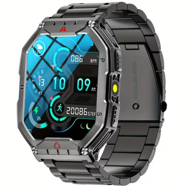 Montre militaire gps connectée 2.1 pouces – Ultra résistante, étanche, suivi santé & localisation précise – Image 7