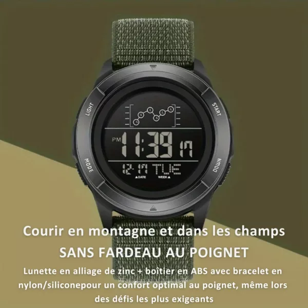 Montre militaire nylon sport 50m – Ultra résistante, étanche et fiable pour aventures extrêmes ou usage quotidien – Image 6