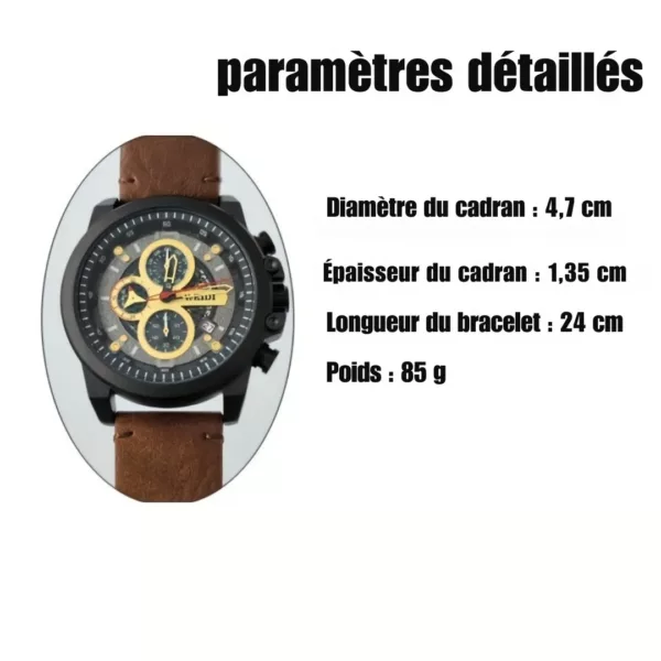 Montre militaire russe à cadran sportif – Résistante, précise et stylée pour un look tactique affirmé – Image 3