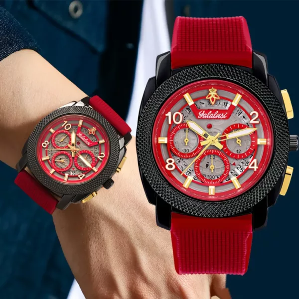 Montre militaire russe bracelet silicone homme – Style tactique robuste, étanche & résistante aux chocs – Image 6