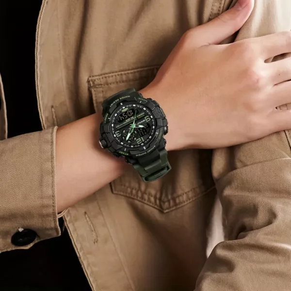 Montre militaire sport bracelet caoutchouc – Résistante, étanche et robuste pour aventure extrême et usage quotidien – Image 5