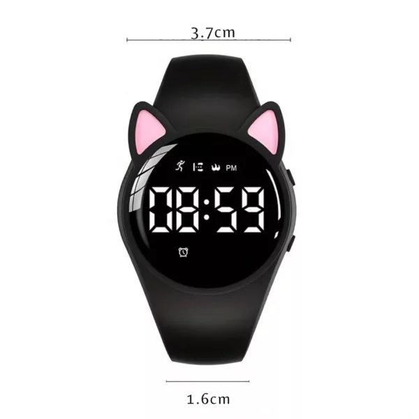 Montre numérique enfant oreilles chat – Apprentissage de l’heure ludique et design mignon pour filles et garçons – Image 4