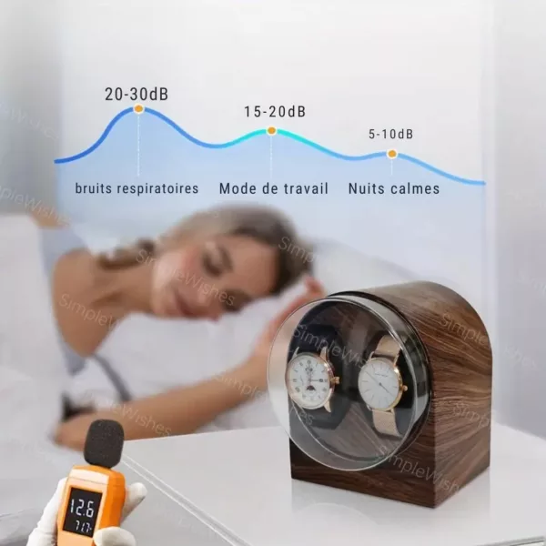 Remontoir bois montre 2 slots USB – Écrin élégant pour montres automatiques – Préserve précision & style au quotidien – Image 10