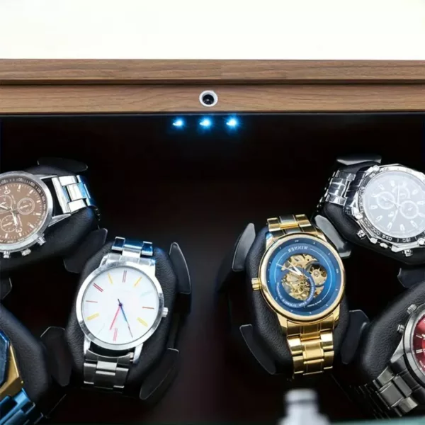 Remontoir montre bois 3 emplacements – Écrin élégant et silencieux pour montres automatiques haut de gamme – Image 3