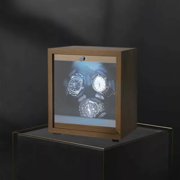 Remontoir montre bois 3 emplacements – Écrin élégant et silencieux pour montres automatiques haut de gamme – Image 5