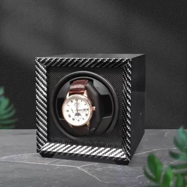 Remontoir montre design carbone compact – Image 2