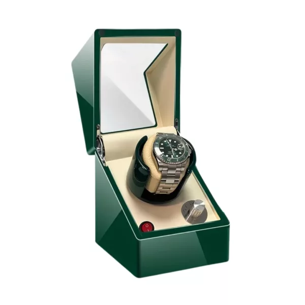 Remontoir montre luxe silencieux LED – Écrin design avec rotation automatique, idéal montres de collection – Image 8