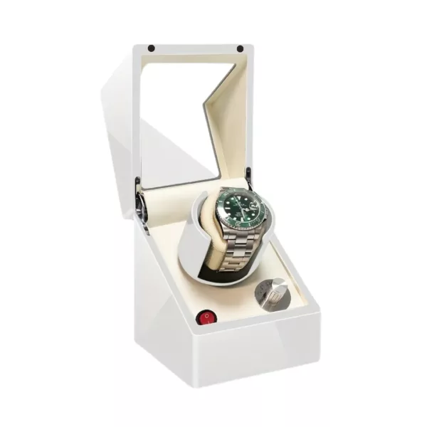 Remontoir montre luxe silencieux LED – Écrin design avec rotation automatique, idéal montres de collection – Image 7