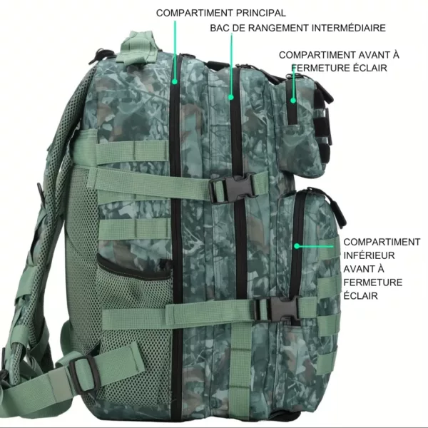 Sac à dos militaire mission survie – Ultra résistant, grande capacité, idéal randonnée et situations extrêmes – Image 7