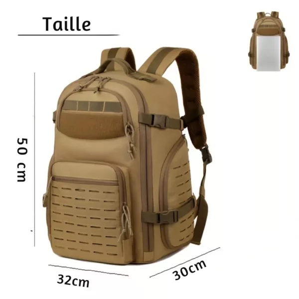 Sac à dos militaire respirant voyage – Ultra résistant et confortable pour randonnées et aventures extrêmes – Image 3