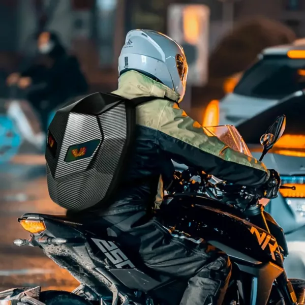 Sac à dos moto LED connectée – Image 4