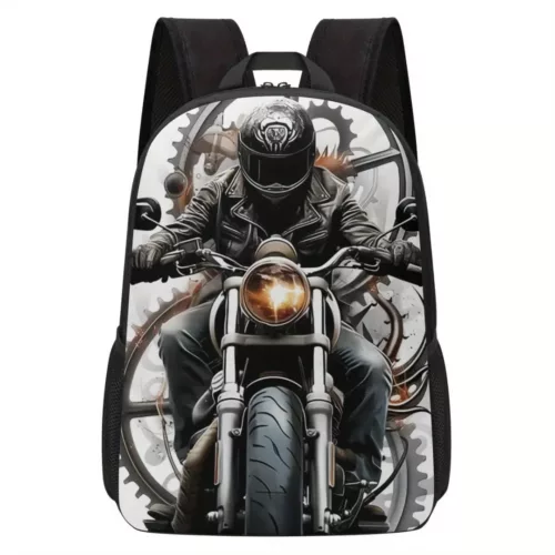 Sac à dos moto imprimé biker