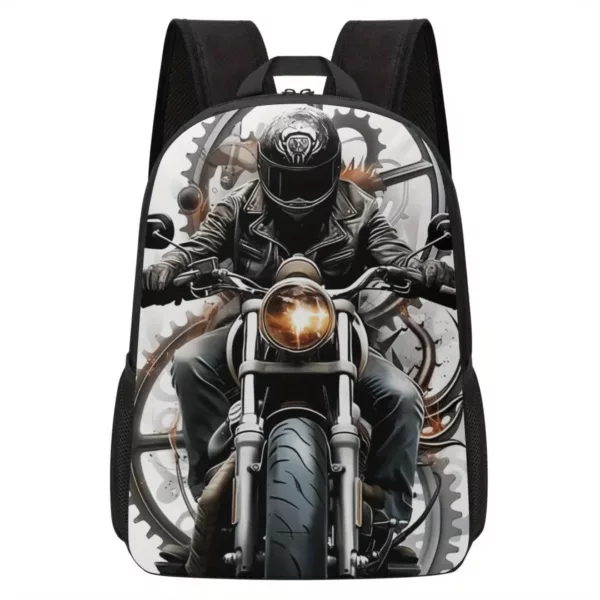 Sac à dos moto imprimé biker