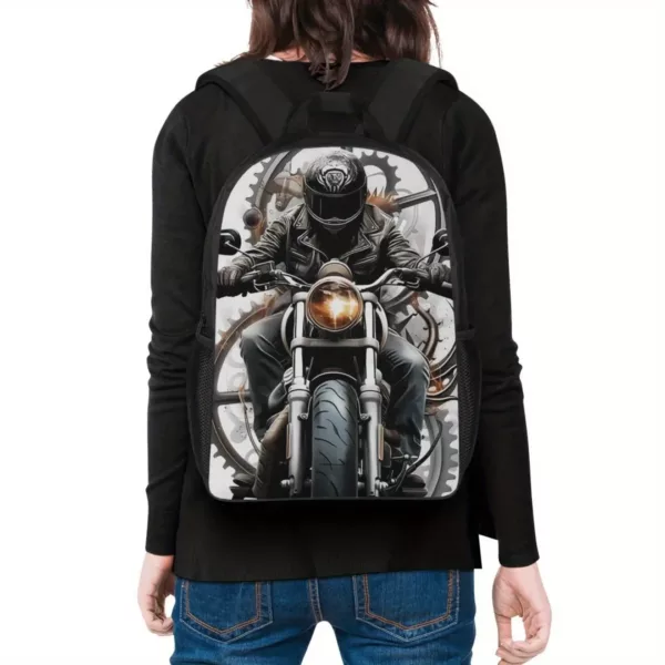 Sac à dos moto imprimé biker – Image 6