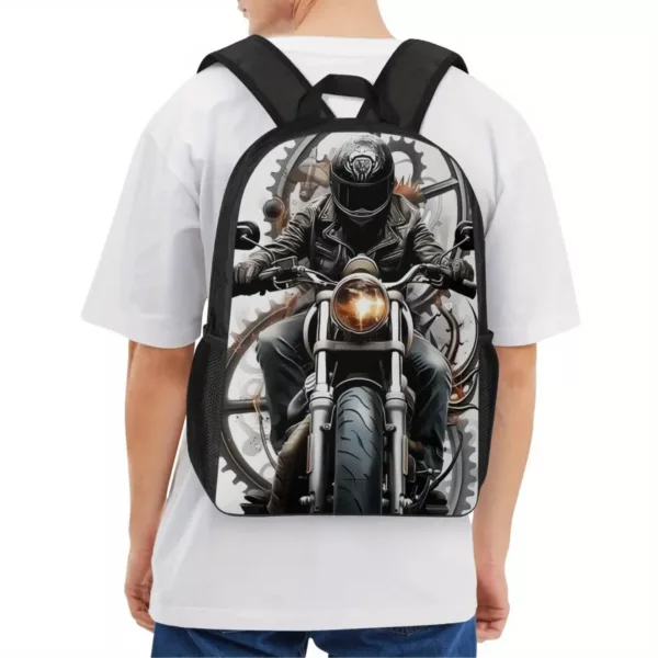 Sac à dos moto imprimé biker – Image 5