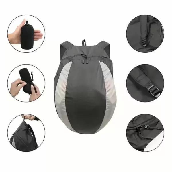 Sac à dos moto pliable léger – Image 8