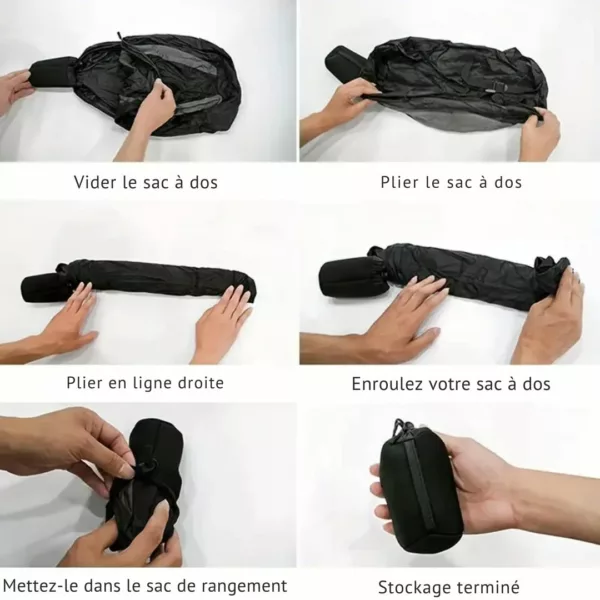 Sac à dos moto pliable léger – Image 6