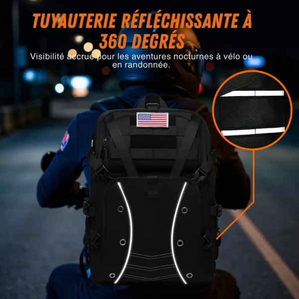 Sac à dos moto porte-casque intégré – Image 6